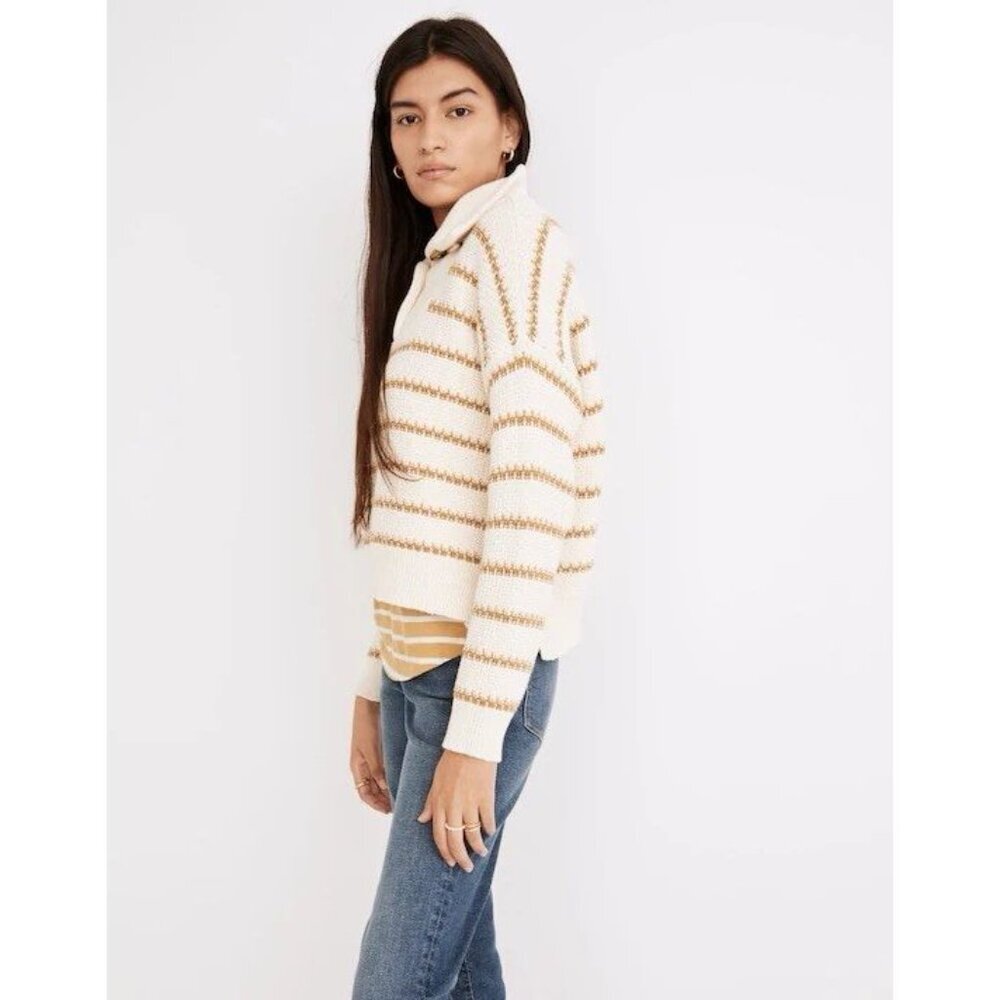 MADEWELL CANBY COLLARED SWEATER WOMENS SIZE XS - Picture 3 of 12